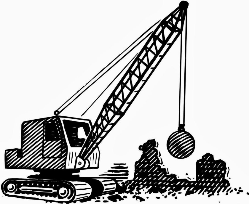 Экскаватор-Драглайн с шаровым рыхлителем