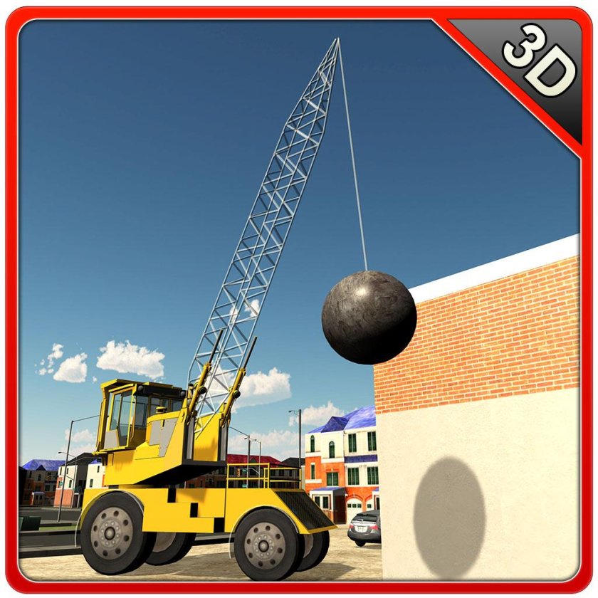 Кран для разрушения зданий