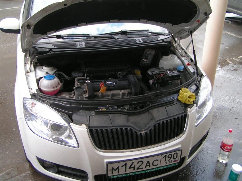 Подкапотное пространство Шкода Фабия 1.2