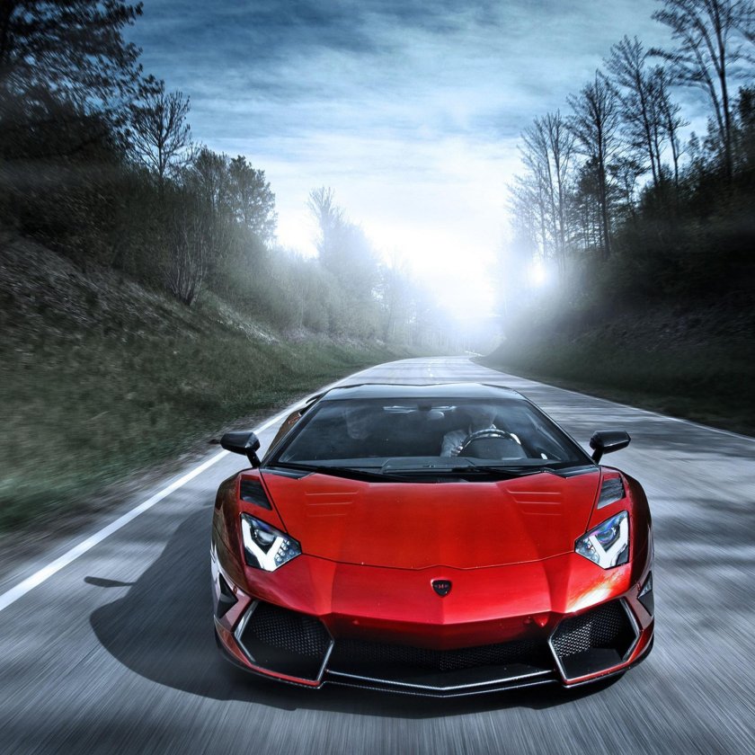 Lamborghini Aventador lp700-4 красный