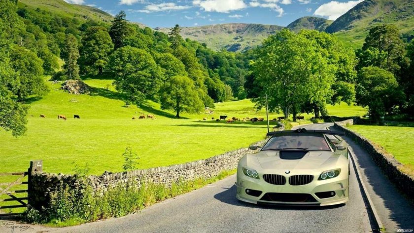 Машина на природе