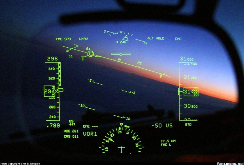 Head up display Boeing 737