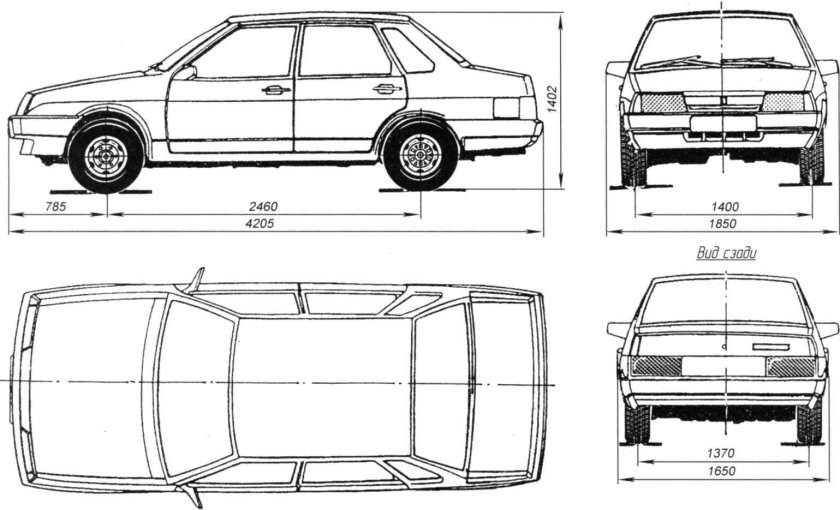 ВАЗ 21099 ширина кузова