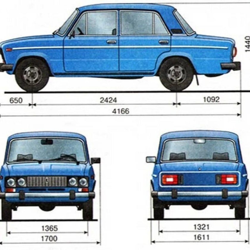 Габариты автомобиля ВАЗ 2106