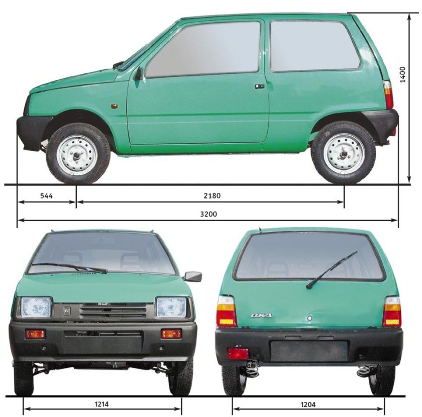 Габариты ВАЗ 1111 Ока