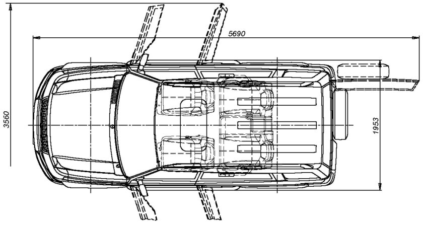 УАЗ 3163 габариты