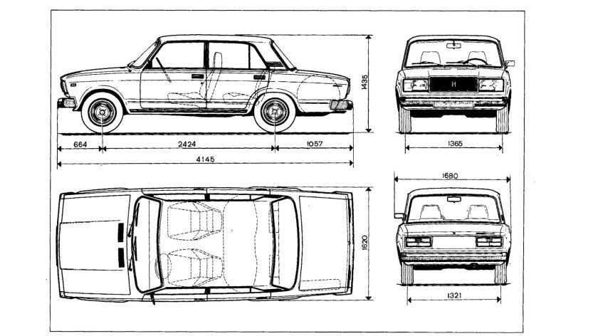 ВАЗ 2105 габариты кузова