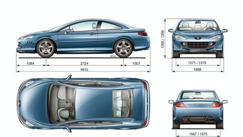 Peugeot 407 габариты