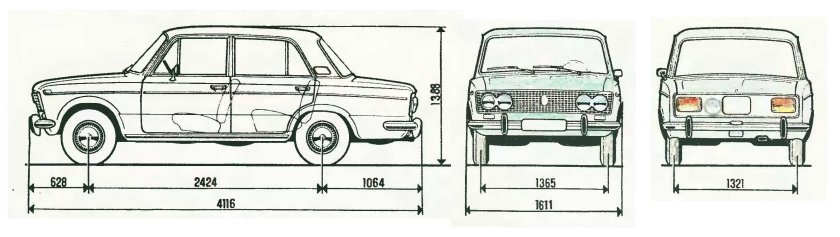 ВАЗ 2103 чертеж