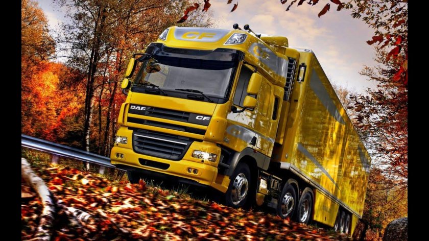 Фура Даф 105 желтый