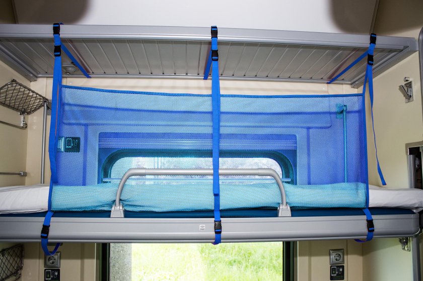 Бортик для верхней полки в поезде