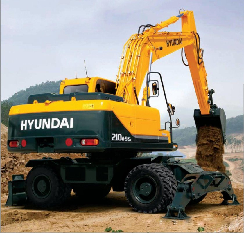 Экскаватор на колесном ходу Hyundai r210w-9s