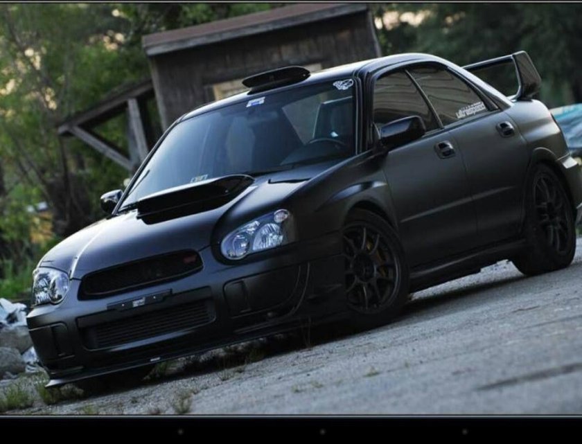 Субару WRX STI черная