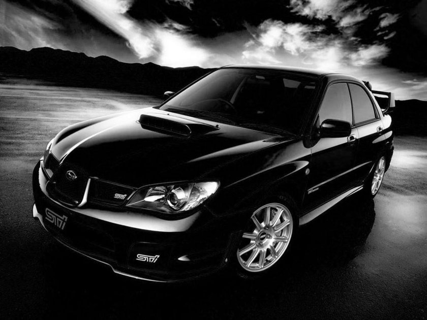 Субару Импреза WRX STI черная