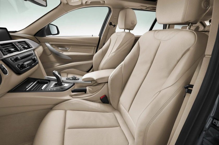BMW f30 бежевый салон