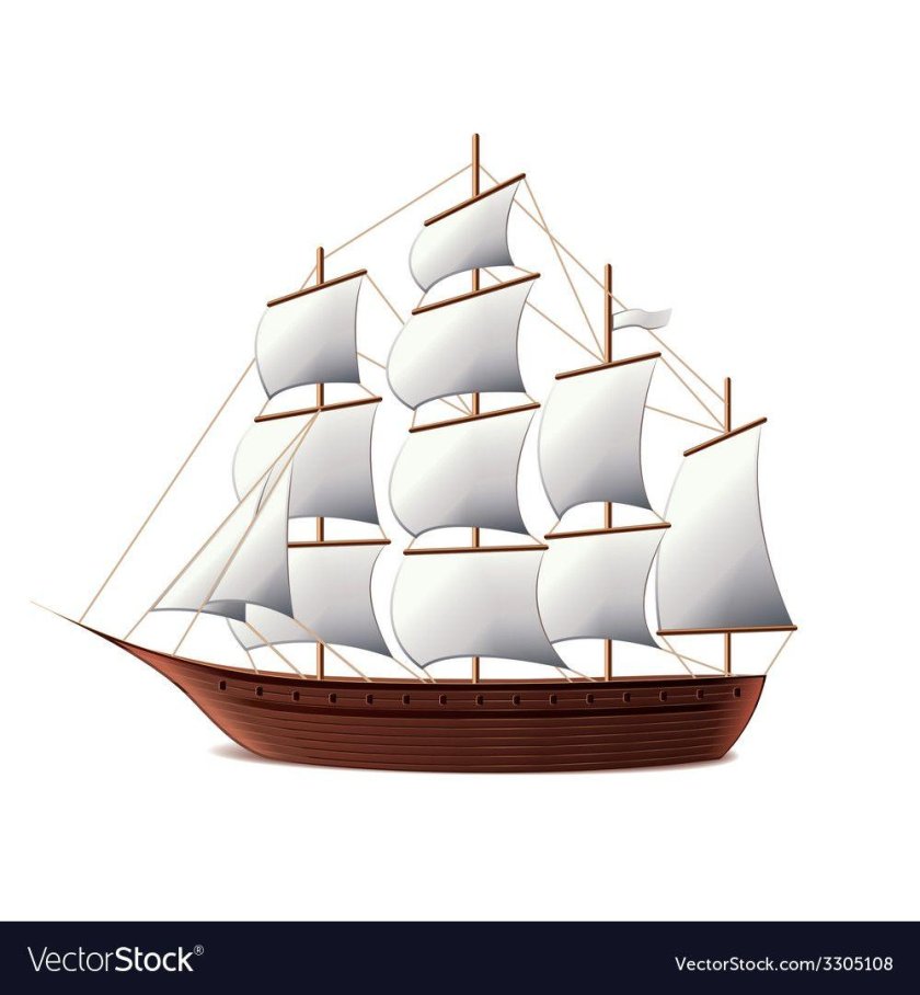 Корабль с парусами