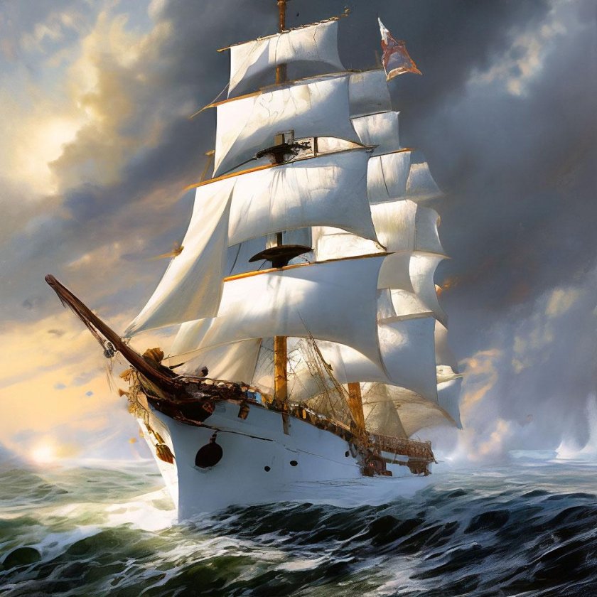 Картина парусник