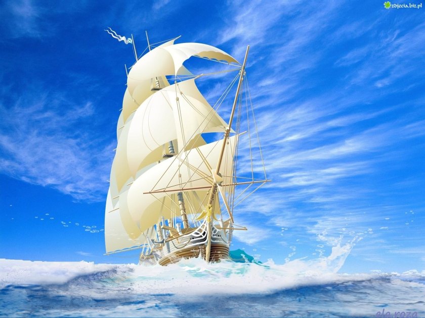 Корабль в море