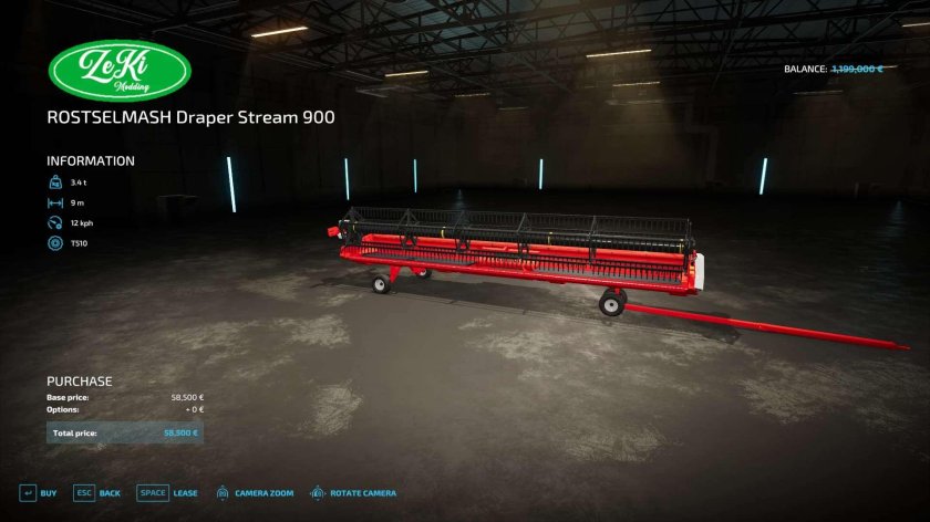 Жатка Ростсельмаш Draper Stream 900