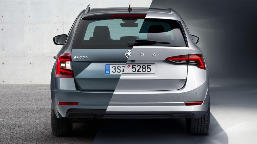 Октавия 2021 сзади