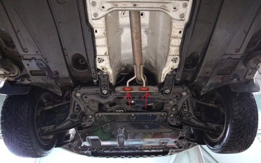 Skoda Octavia a5 снизу