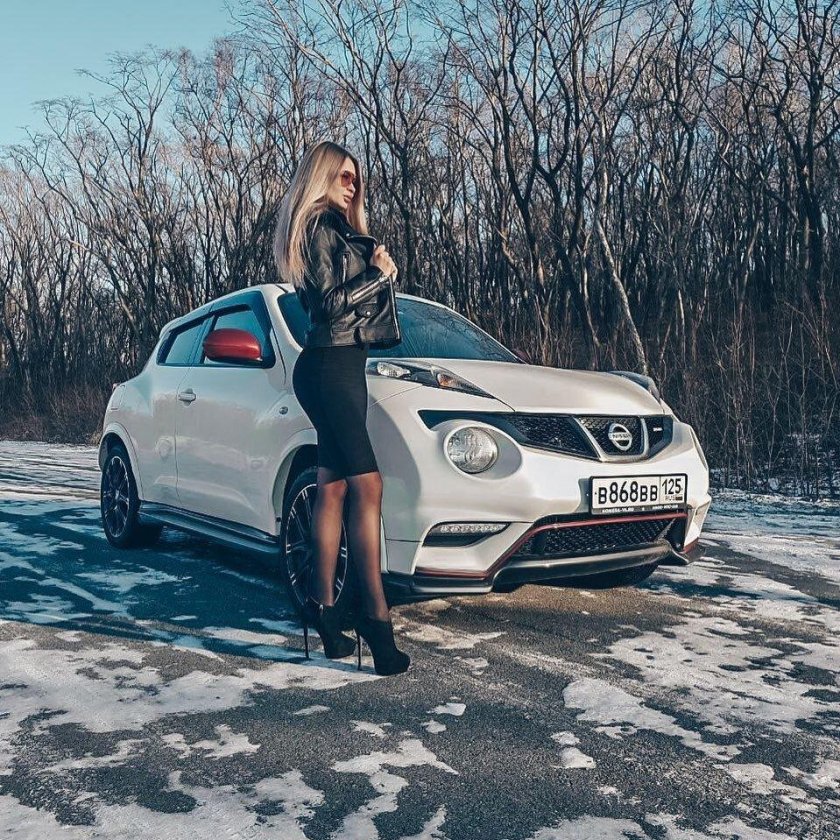 Зимняя фотосессия с машиной