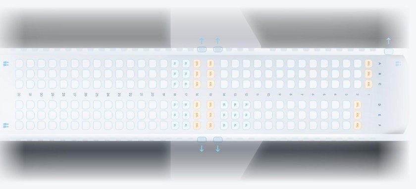 Boeing 737-800 победа места