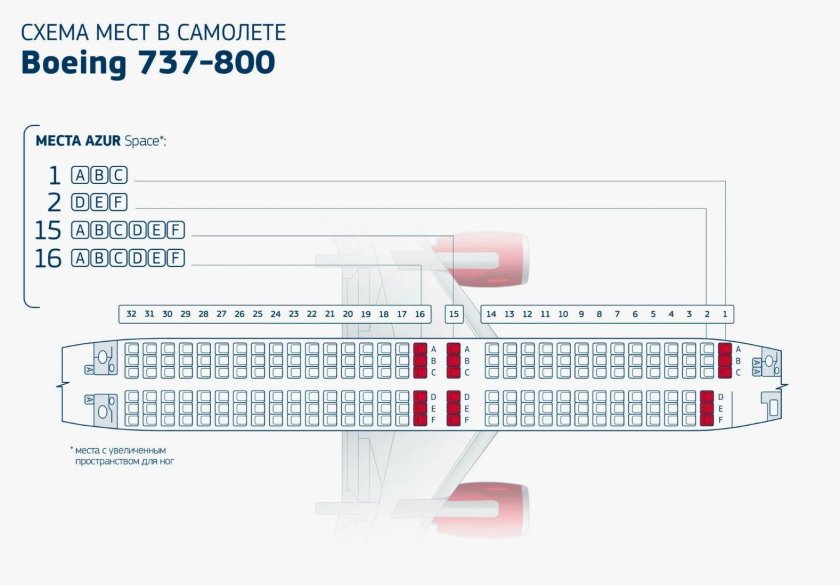 Боинг схема салона
