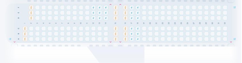 Схема самолета победа места