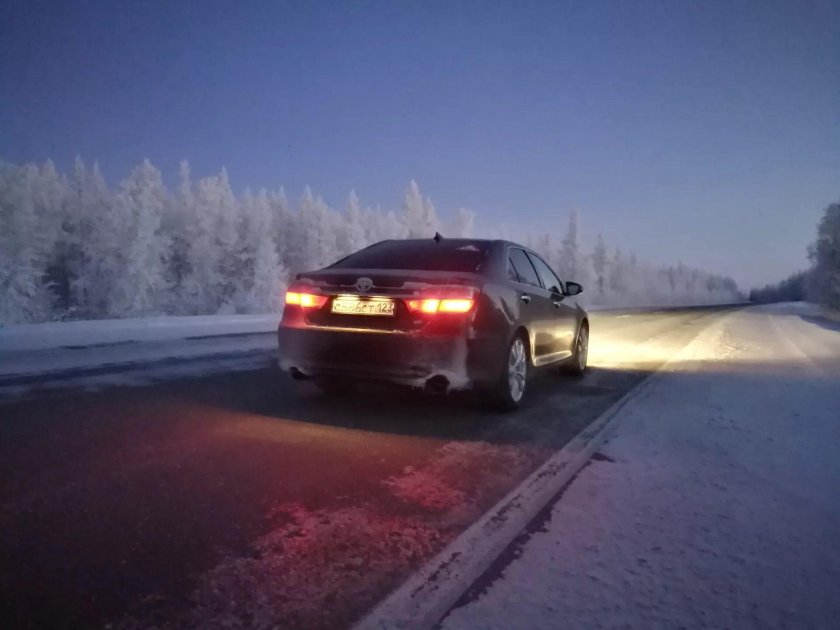 Тойота Камри 3.5 зимой