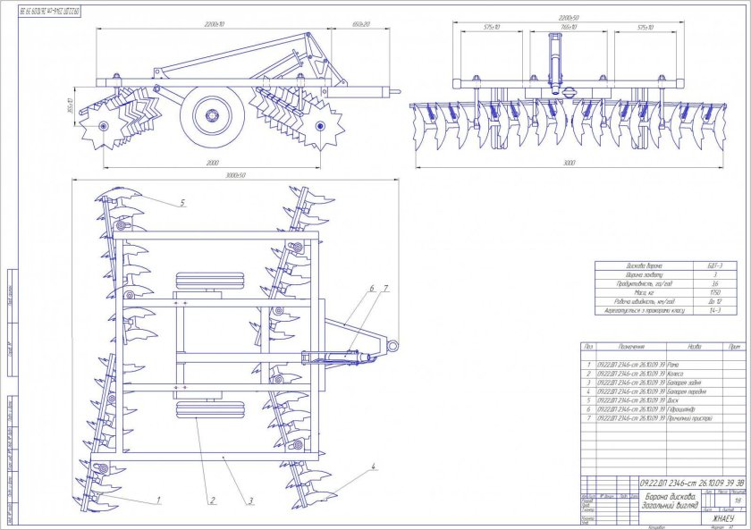 Борона дисковая БДТ-3