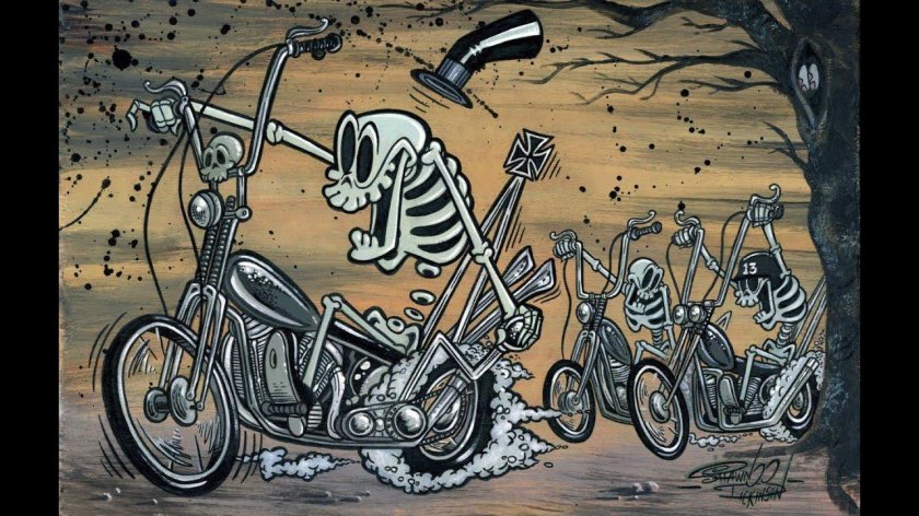 Байкер карикатура