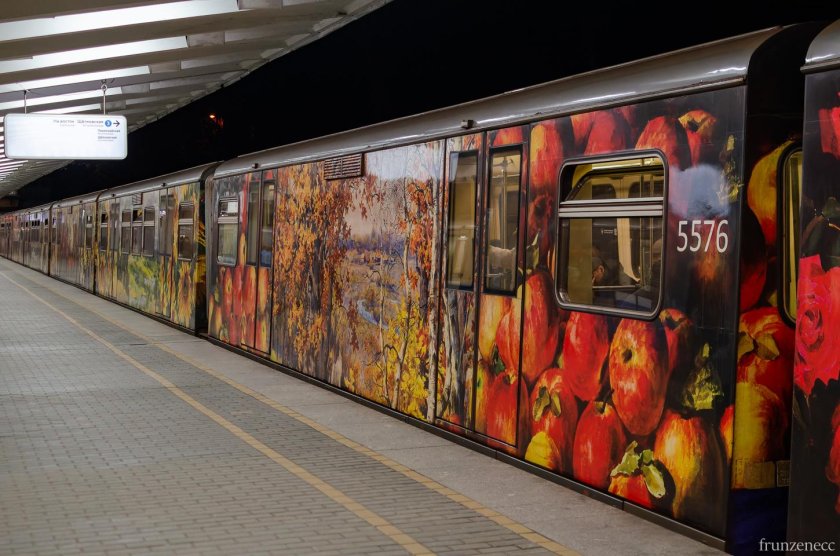 Поезд акварель