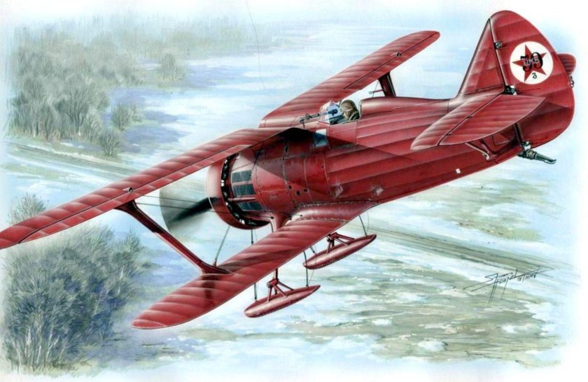 Истребитель биплан и-15