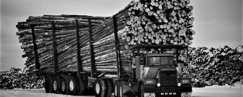 КАМАЗ 5320 груженый лесом