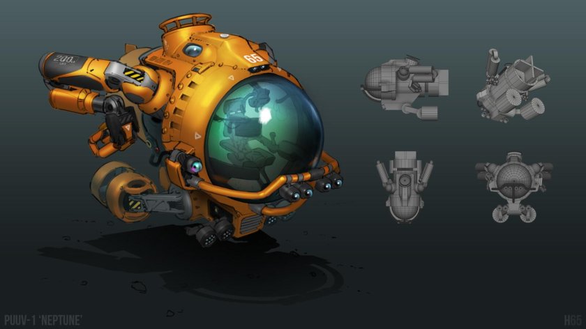 Батискаф стимпанк арт