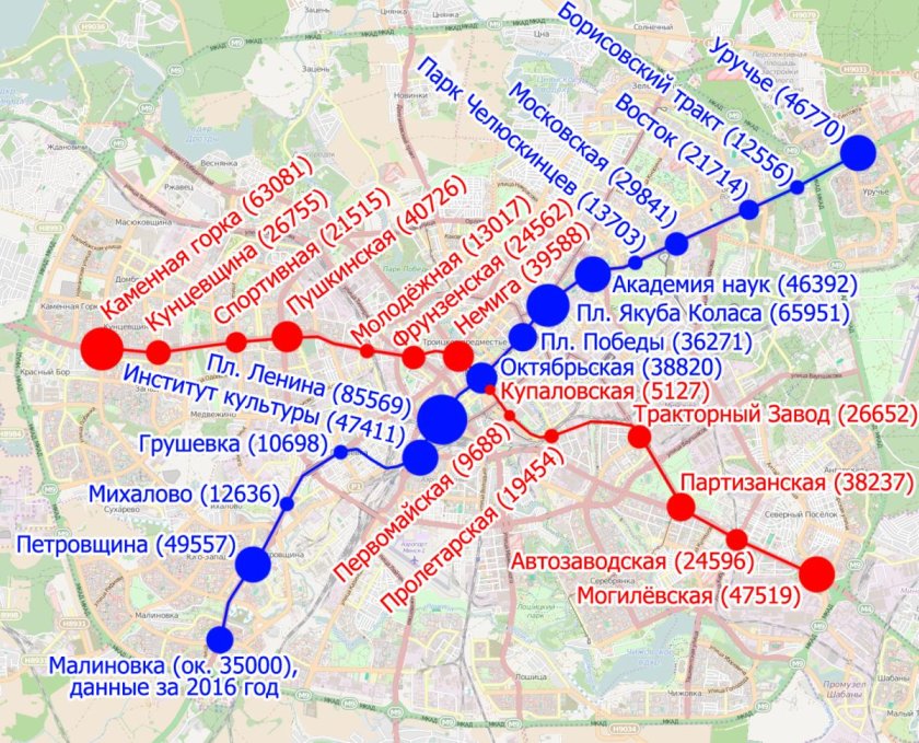 Минский метрополитен схема