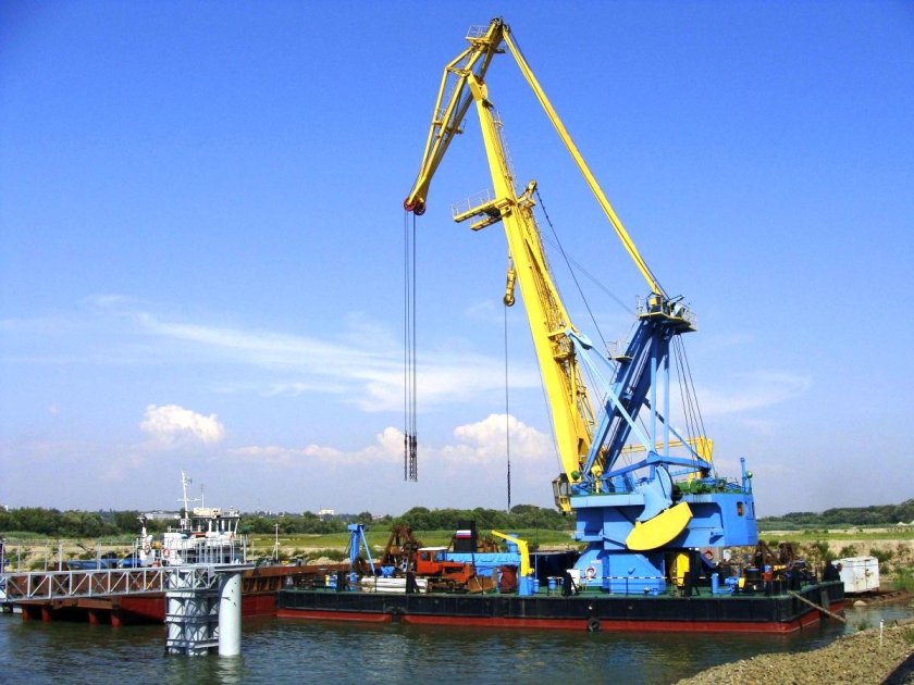 Плавучий кран Ганц 16 тонн