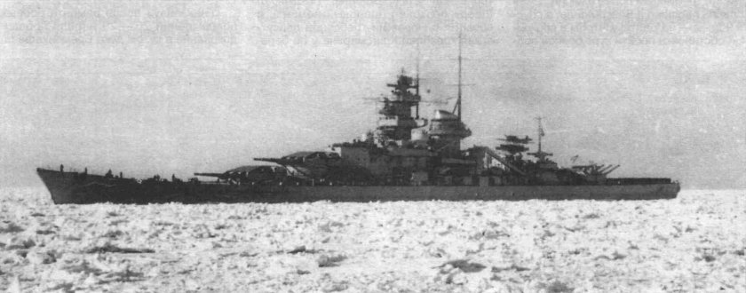 Линкор Шарнхорст на дне