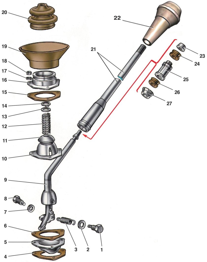 Рычаг кулисы ВАЗ 2107