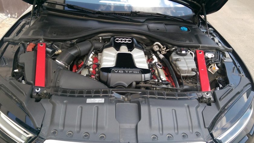 Audi a6 c6 подкапотка
