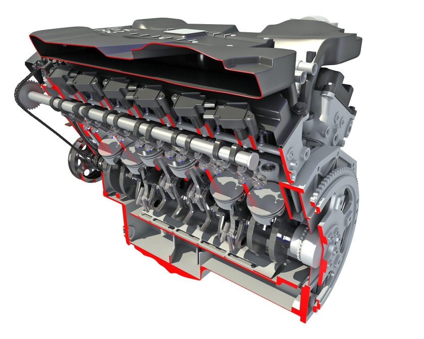 V12 engine 3d model