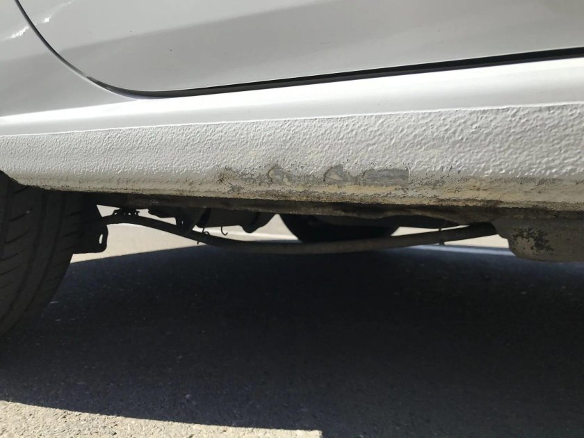 Поло седан 2019 пороги снизу сзади