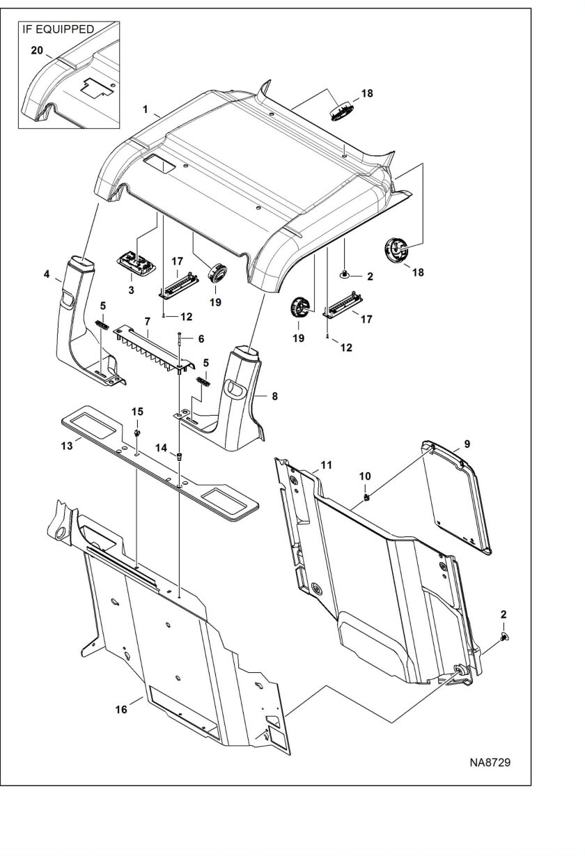 Кожух радиатора Bobcat s650