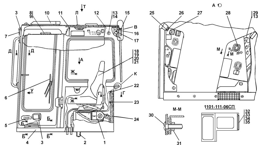 Кабина бульдозера т 35