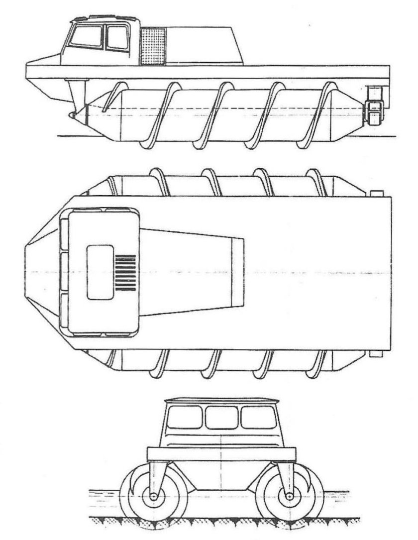 Шнекороторный вездеход ЗИЛ-4904