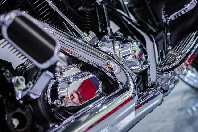 Хромированный харлей дэвидсон