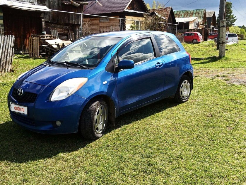Тойота Ярис темно синяя