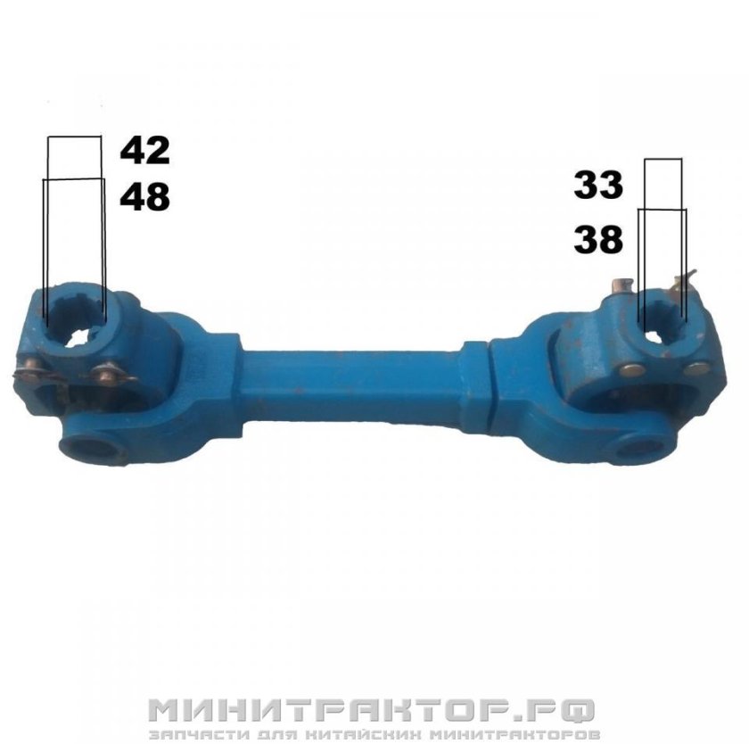 Карданный вал 8х8 шлицевой