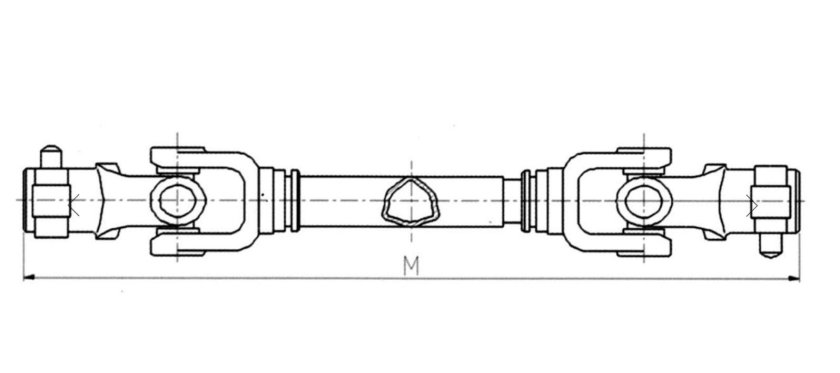 Карданный вал АПРЗ шлиц 6х6
